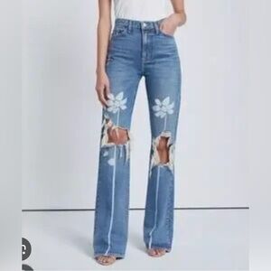 7 for mankind jeans Blue Floral Women's Jeans NWT size 28